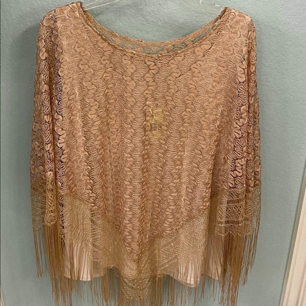 NWT Reba Holiday Gems Lace Top Size 2x